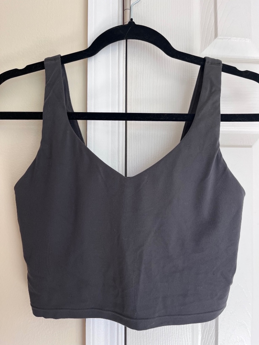 OFFLINE By Aerie Real Me Low Key Longline Sports Bra in Smoked Gray